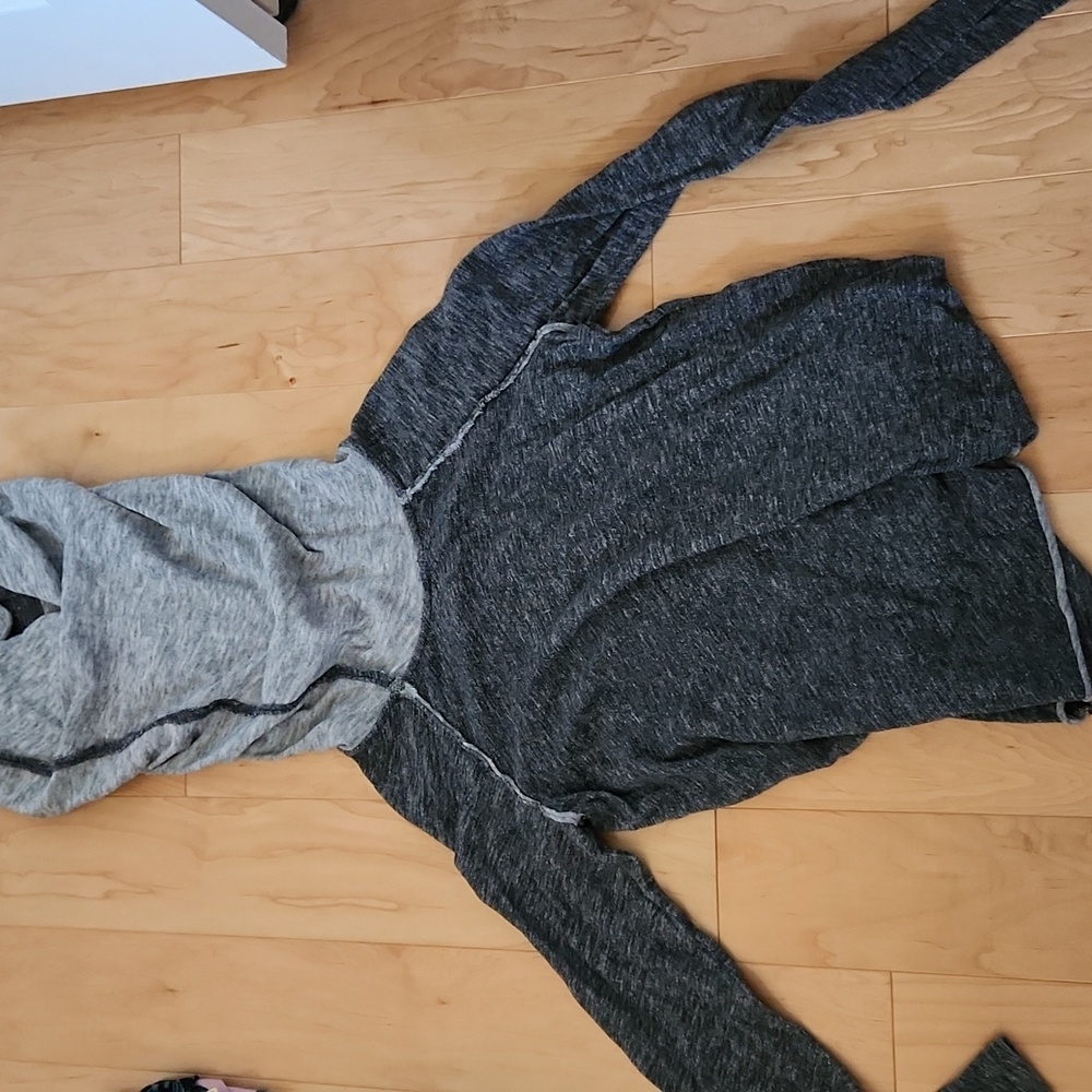 Womens free people grey turtleneck hoodie